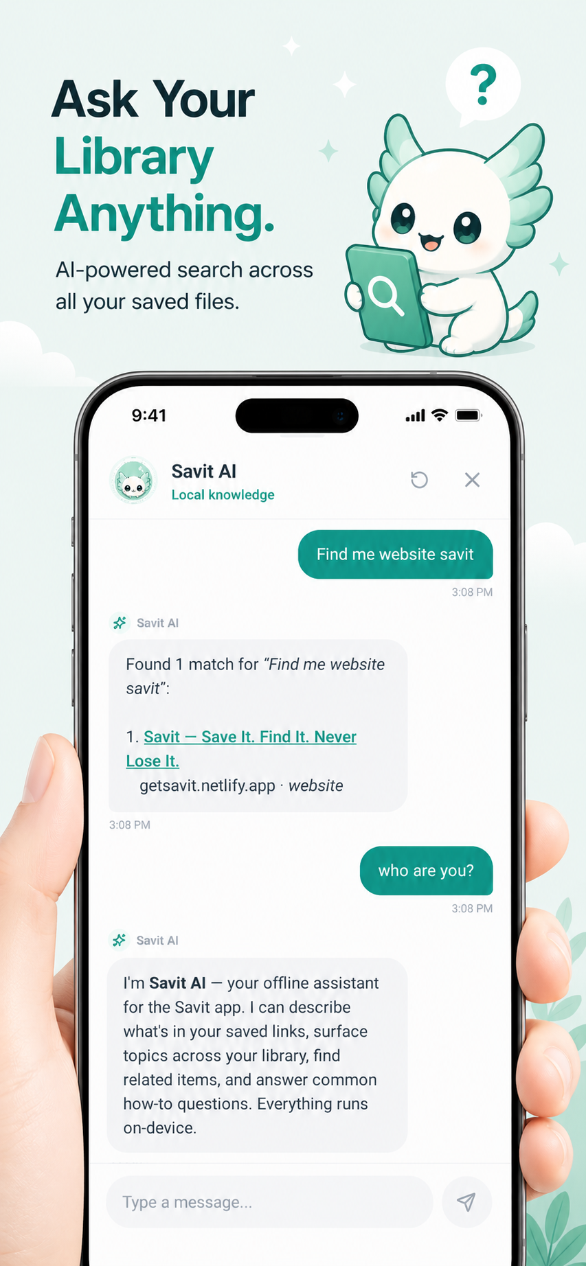 Savit — offline bookmark & media organizer with OCR and AI to auto-structure your saved links, screenshots, and files. — 4 of 5