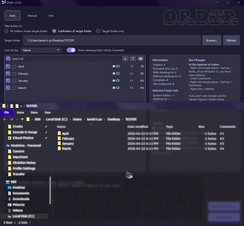 Ordir - Break Windows Folder Organizing Limits
