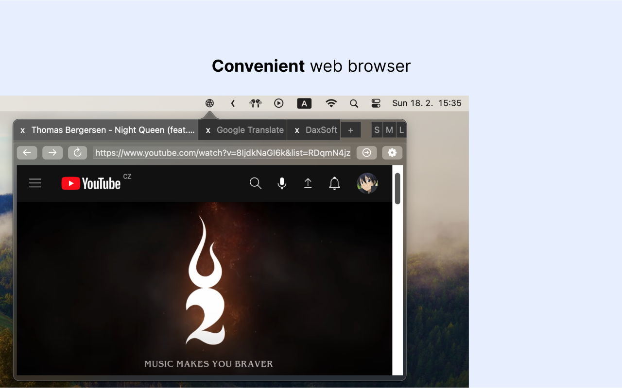 AirTabs: Web in Control Center — 1